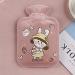 Body warmer Bag warm hot water bottle Mini portable plush washable water injection safety warm hands bag hand warmer hot water bottle (color: a)