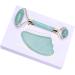 Jade Roller & Gua Sha Set Jade Roller for Face Gua Sha Facial Tools Anti Aging Jade Roller- Green Quartz Skin Care Tools for Face Massager Body Eyes Neck Skin Tightening(Green) - Buy Online on GoSupps.com