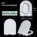 D-Shape Quick Release Soft Close Toilet Seat Heavy Duty UF Material Toilet Seats White with Adjustable Stainless Hinges D Shape/U Shape Toilet Lid Loo Seat G Little Surprise - Buy Online on GoSupps.com