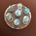7pcs Blue Plated Stone Ball Set Pieces of Yellowstone Stone Broken Seven Star Array of Classical feng Shui Pendulum Beautiful Crystal