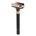 Razor Handle Classic Black Double-Sided Manual Shaving Handle Reusable Metal for Men's Barber Shops