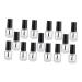 Veemoon Lot de 25 Flacons Vides pour Vernis Ongles 5Ml en Verre Transparent Pinceau Bouchon en Aluminium lectrolytique pour Nail Art et Usage Portable
