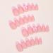 24Pcs Cute Pink French Press On Nails - Almond Shape Bow & Pearl Design - Luxury False Nails for Women - Full Cover Acrylic Manicure Accessories - Buy Online on GoSupps.com