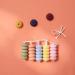 Kisangel 105Pcs Silicone Teether Beads Round Colored Pacifier Clip Beads Organic Nursing Baby Chew Colorful Beads BPA- Free for DIY Crafts Teething Accessories Pink Grey White - Buy Online on GoSupps.com