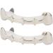 Irregular Hip Hop Dentures Set | Halloween Tooth Decoration Accessories (Silver) - International Shipping Available - Buy Online on GoSupps.com