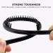 Roxnvm Elastic Hair Bands for Men - 4 Pack Zigzag Sports & Yoga Accessories Matt Black Hair Ties with Long Teeth - Buy Online on GoSupps.com