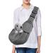 Slowton dog carrier bag pet dog bag with adjustable padded shoulder strap and front bag carrying bag dog for walking outdoors and excursions (gray) gray l (for pets 4.1-6.8kg)