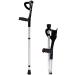 Forearm Crutches Adjustable Aluminum Forearm Crutches with Open Cuff Adjustable Comfortable Durable Wrist Grip for Standard and high Adults Lightweight Lightweight Arm Crutch Journey
