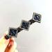 Set of 3 Sparkling Crystal Stone Braided Hair Clips | Rhinestone Hair Styling Clips for Women | Double Layer Design with 3 Small Clips | 3-Pack in Assorted Colors - Buy Online on GoSupps.com