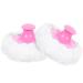 WLLHYF 2 Pcs Fluffy Powder Puff Large Body Cosmetic Face Loose Powder Applicator Handle Foundation Puff Pad Washable Beauty Application Tool for Women Sensitive Skin(Pink)