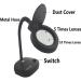 Desktop Magnifier Gooseneck Lamp Auspicious Clouds - Buy Online on GoSupps.com