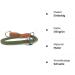 Leisegr n Adjustable Paracord Dog Collar | Nylon Devon Model in Olive Green | Size L - International Shipping Available - Buy Online on GoSupps.com