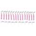 Small interdental brush L-shaped push-pull interental brush oral care tooth whitening toothpick jaw-friendly cleaning brush pink 25 pieces