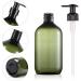 Misazy 300ml Refillable Green Shampoo & Soap Dispenser Bottles | Eco-Friendly Plastic Lotion Pump for Liquid Soap & Shower Gel - Buy Online on GoSupps.com