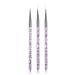 Nail art for women and girls 3 pieces/set nail art pens exquisite surface ergonomic handle ultra-thin lines stripes fish painting drawing manicure tools for women