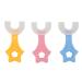 Kcabret children's-U-shaped toothbrush U-shaped children's handwear soft silicone brush head 360 design for oral tooth cleaning for toddlers and children