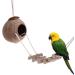 TOLMIOW 9-Piece Parrot Toy Set - Natural Wood and Rope Bungee Bird Toy for Bird Cage, Parakeets, Cockatiel, Conure, Mynah, Macaw - Coconut Hideaway, Ladder, Perch Stand, Accessories - Buy Online on GoSupps.com