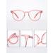 Lanlang 2-Pack Blue Light Filter Reading Glasses for Women - Stylish Anti-Eyestrain & UV Protection in Transparent Pink & Purple 0-3.5 Diopters - Buy Online on GoSupps.com