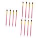 minkissy 12 Pcs Foundation Makeup Brush Highlighter Makeup Brush Synthetic Hairs Brushes Cosmetics Brush Tool Eyebrow Eye Cosmetic Flash Suit Glitter Makeup Brushes Pink Eyes Pole