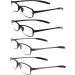 Buy Computer Blue Light Blocking Reading Glasses - Flexible Lightweight UV Protection - Anti Eyestrain for Men & Women - 2 Black & 2 Gray 2.0x - Buy Online on GoSupps.com