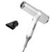 Oshhni High Powerful Hair Dryer Hair Tool High Speed with Nozzle for Home Use Dorm Hotel Fine Thick Natural Wave Frizzy Hair White 1 Nozzle