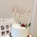 Handmade Vintage Rustic Just Married Wedding Cake Topper with Bunting Flags - Ivory & Pink Rose - Buy Online on GoSupps.com