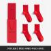 Chinese New Year Red Socks - 4 Pairs Ladies Mid-Tube Stockings | Thick Pure Cotton, Comfortable & Durable | Size 34-39 Red-b - Buy Online on GoSupps.com