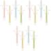 Frcolor 12 STK Baby toothbrush baby toothbrush made of silicone baby training toothbrush suction toothbrush baby mund cleaner for newborn character toothbrush pebble angel adjust suck child