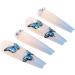 Brishow Butterfly Coffin False Nails - 24pcs French Long Acrylic Stick on Nails, Blue Assortment for Women and Girls - Buy Online on GoSupps.com