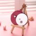 MILESI Cherry Blossom Mini Round Makeup Mirror with Leather Holster - Peach Red Gift for Women - Buy Online on GoSupps.com