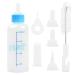 Breeding bottle puppy dogs milk bottle PET 60ml and 150ml silicone small baby bottle set for cat feeding tool with replacement mini nipple for pets (small blue)