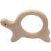 Wendysun 3pcs Lovely Cartoon Wood Teether Pure Natural Animal Tortoise Shape Baby Teething Nursing Beech Teether Baby DIY Pendant Toy (3pcs) - Buy Online on GoSupps.com
