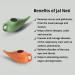 Ceramic Neti Pot Nasal Wash Cleansing Cup Set - Marigold Yellow with Eye Cup & Linen Face Wipe - Buy Online on GoSupps.com