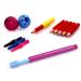 ARK Z-Vibe Vibrator plastic in the letter set with 3 attachments including ATC Nursing instructions-entry to the ARK Z-Vibe oral stimulator sensory voting in the mouth for language problems (Magenta)