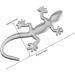 3D Gecko Car Sticker | Metal Wall Decor | Gecko Decal Badge Badge Decoration Car Accessories Calakono Silver - Buy Online on GoSupps.com
