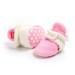 EDOTON Unisex Newborn Winter Boots Warm Stripe Bootie Non-Slip Sole Soft Stay On Ajustable Bootie Sock 12-18 Months Pink Cream