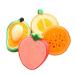 Shower Sponge 4pcs Cute Fruit Shaped Bath Sponge Bath Brushes Sponges Scrubbers Bathing Tools for Kids Children (Mango + Honey-Dew Melon + Orange + Strawberry)
