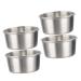 ABOOFAN 4pcs Sauce Plate Dip Cups Multi-Function Sauce Container Condiments Dishes Seasoning Dish Cup French Fries Ketchup Cups Practical Dipping Bowls Stainless Steel Mold Mini 5.8X4.5X3.3CM Silver
