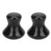 2pcs Black Gua Sha Facial Tools Mushroom Shape Face Lift Tool for Wrinkles Removal Practical Massager Roller Tool for Skin Firming Lightweight Lymphatic Drainage Massager for Home Salon