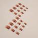 SINLOV Medium Long Square Fake Nails Pink French False Nail Glossy Full Cover False Nails Press on False Nails for Women and Girls - Buy Online on GoSupps.com