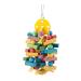 Vogel-Kachzeug colorful parrot hanging wooden pearl toy toys parrot-chewing blocks hanging parrot swing toys for ara african gray amazonas kakadu Wellensittiche sittich nymphensi