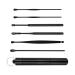 MJIYA Ear Pick Earwax Removal Kit  Ear Cleansing Tool Set  Ear Curette Ear Wax Remover Tool with a Storage Box (Black  6 Pcs) Black 6 Pcs