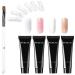 Kads nail extension gel kit nail reinforcement builder gel nail extension nail extension nail extension gel trial kit Professional nailing technician all-in-one french kit (4 gels + nail tips + brush #8) 4 gels + nail tips + brush No. 8
