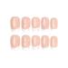 Justotry 24 Pcs Press-On Nails - Short Nude French Acrylic Nails with Pearl Designs | Glossy White Fake Nails for Women & Girls - Buy Online on GoSupps.com