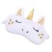 FRCOLOR 1pc Unicorn Eye Patch Meditation Eye Cover Super Smooth Eye Cover Sleeping Eye Patch Unicorn Birthday Party Favor Sleeping Blindfold Cartoon White Facial Mask Plush 1 Count (Pack of 1) White