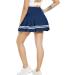Pleated Tennis Skirt Women's Athletic Golf Skort with Built-in Shorts - Navy Blue | Sport Outfits for Workout & Running - Buy Online on GoSupps.com