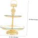 Alipis European Style Fruit Plate Food Tray Decor Cake Stand Golden Tea Table Fruit Plates Desk Child Glass - Buy Online on GoSupps.com