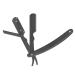 Premium Black Razor Wood & Swing Lock Razor for Precision Barbering | Barber Bart Klinge Rack - Perfect for Men's Grooming - Buy Online on GoSupps.com
