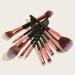 DFHBFG 10-Piece Black Makeup Brush Set - Professional Foundation Brushes & Uniform Size - Perfect for Flawless Application | International Shipping Available - Buy Online on GoSupps.com