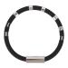 Antistatic bracelet silicone bracelet with 8 loops to remove electrostatic charging for men and women for the removal of static charging for sleep motivation black